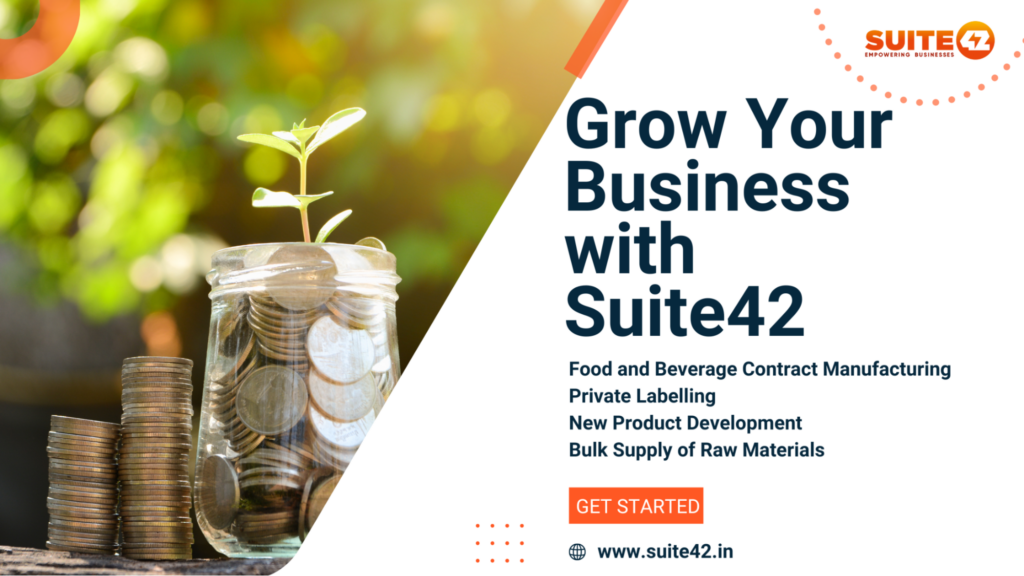 Alt text: Suite42 - a reliable food and beverage contract manufacturer in the USA